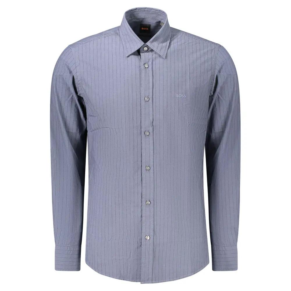 Hugo Boss Hugo Boss Blue Cotton Mens Shirt