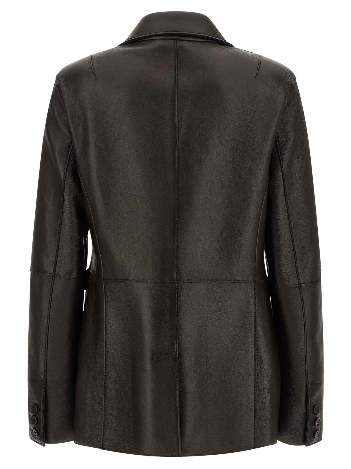P.A.R.O.S.H. P.A.R.O.S.H. Black Lamb Leather Blazer