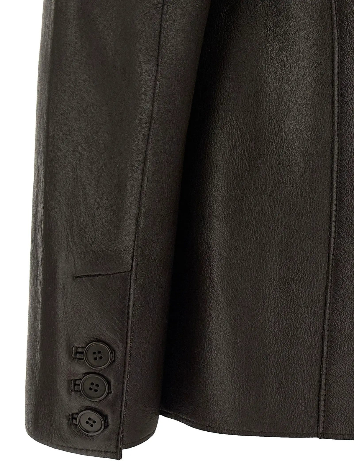 P.A.R.O.S.H. P.A.R.O.S.H. Black Lamb Leather Blazer