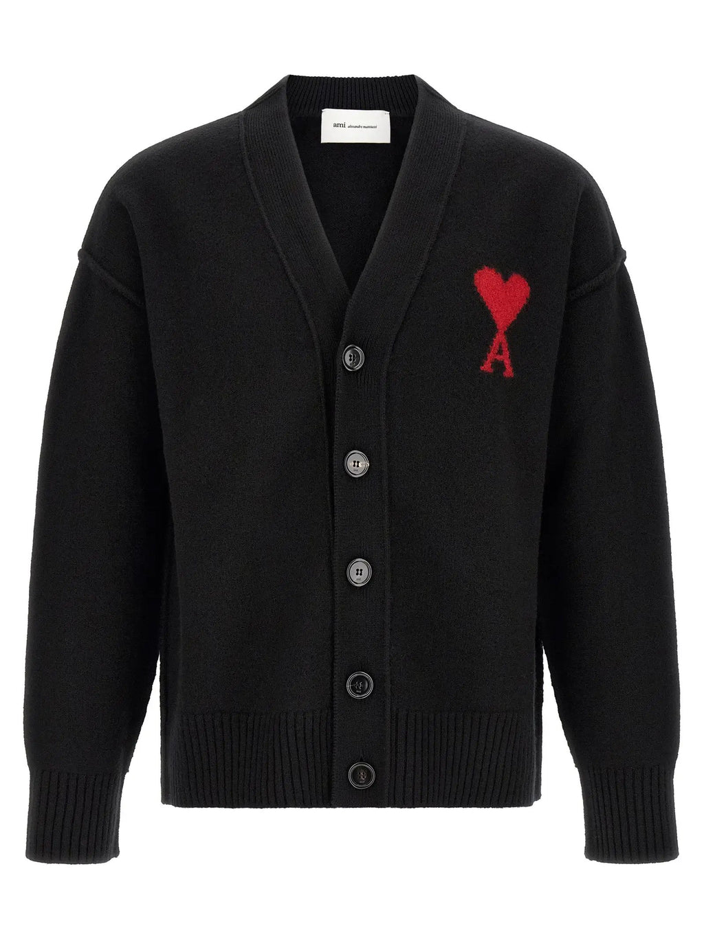 Ami Paris Ami Paris Black Wool Cardigan
