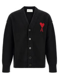 Ami Paris Ami Paris Black Wool Cardigan
