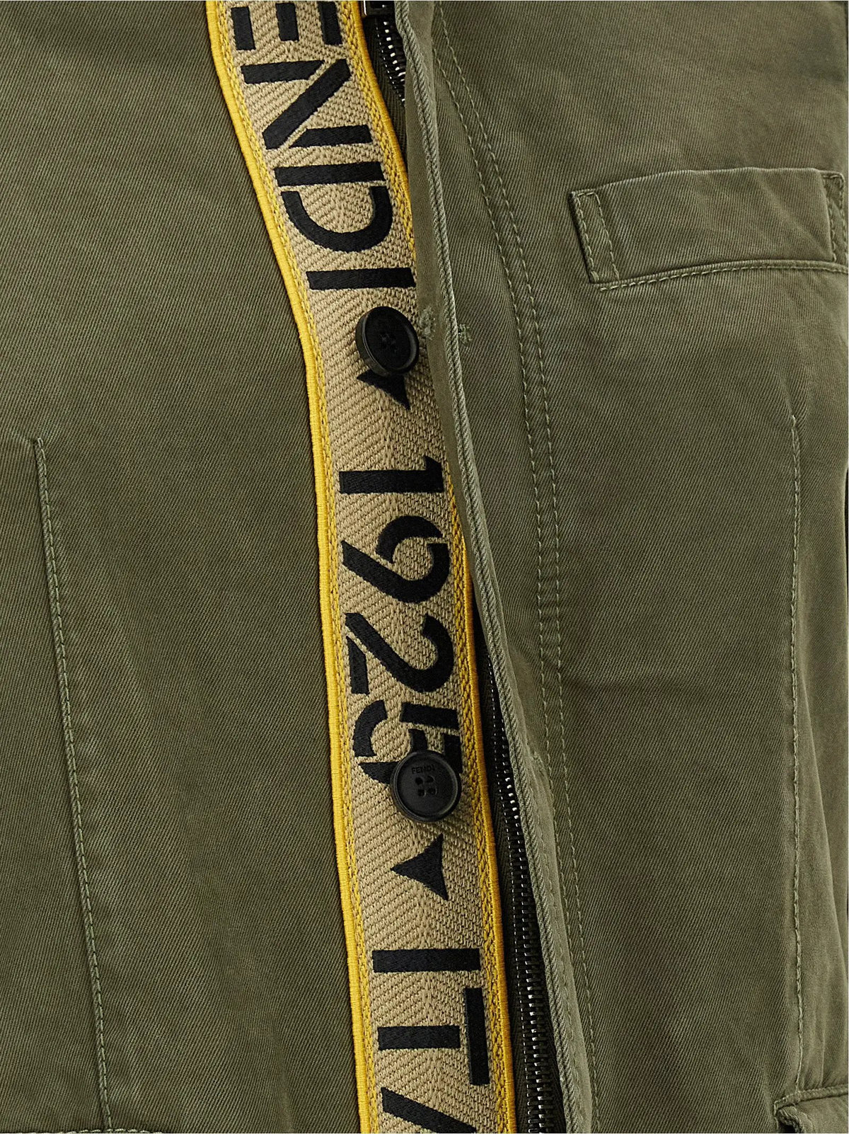 Fendi Fendi Bicolor Cotton Full-Length Jacket