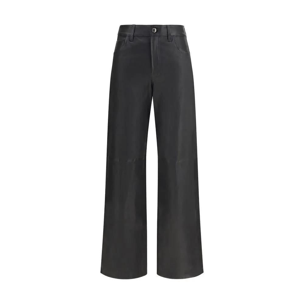 Pantalon en cuir noir 7FOR
