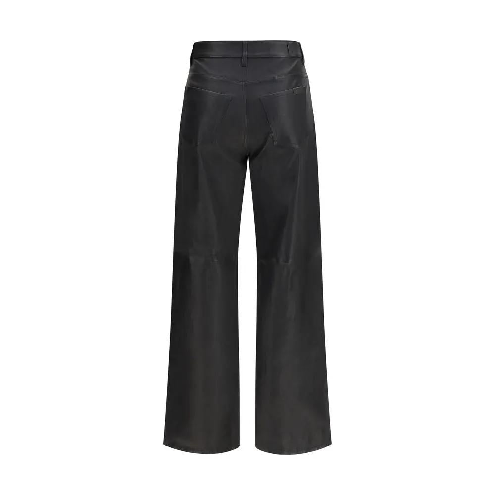 Pantalon en cuir noir 7FOR