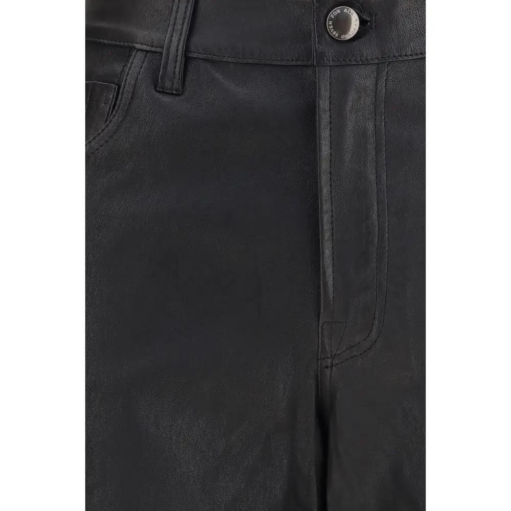 Pantalon en cuir noir 7FOR