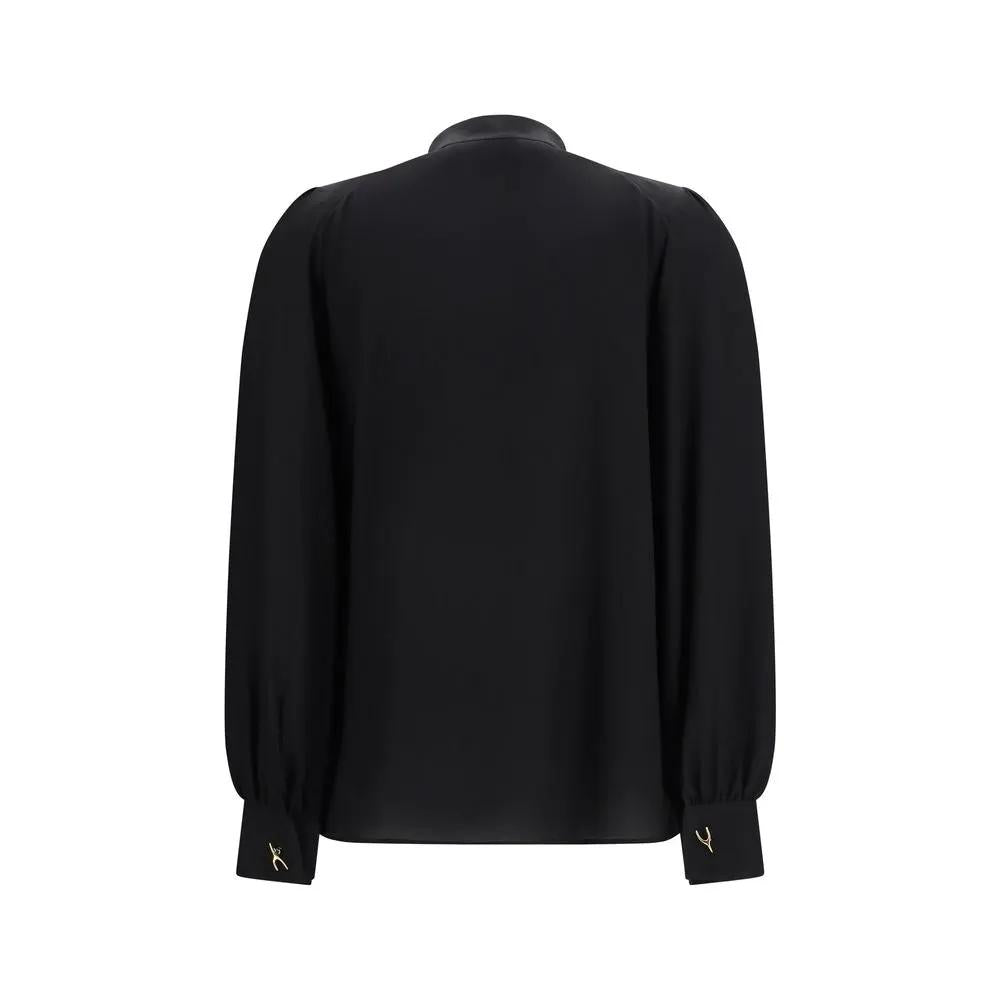 Blouse en soie noire Alexander McQueen