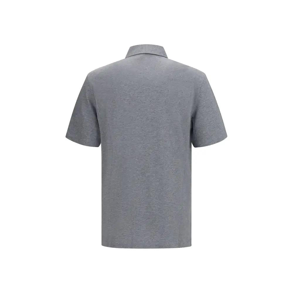 Polo Brunello Cucinelli en coton gris