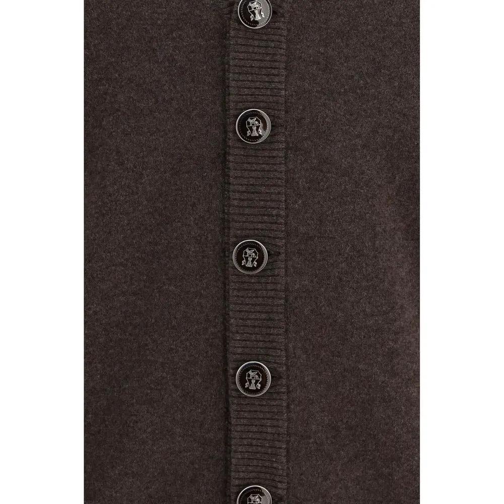 Brunello Cucinelli Cardigan en Cachemire Marron