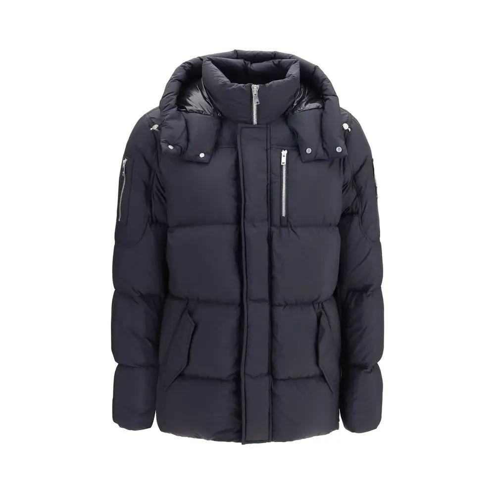 Moose Knuckles Black Nylon Full-Length Jacket