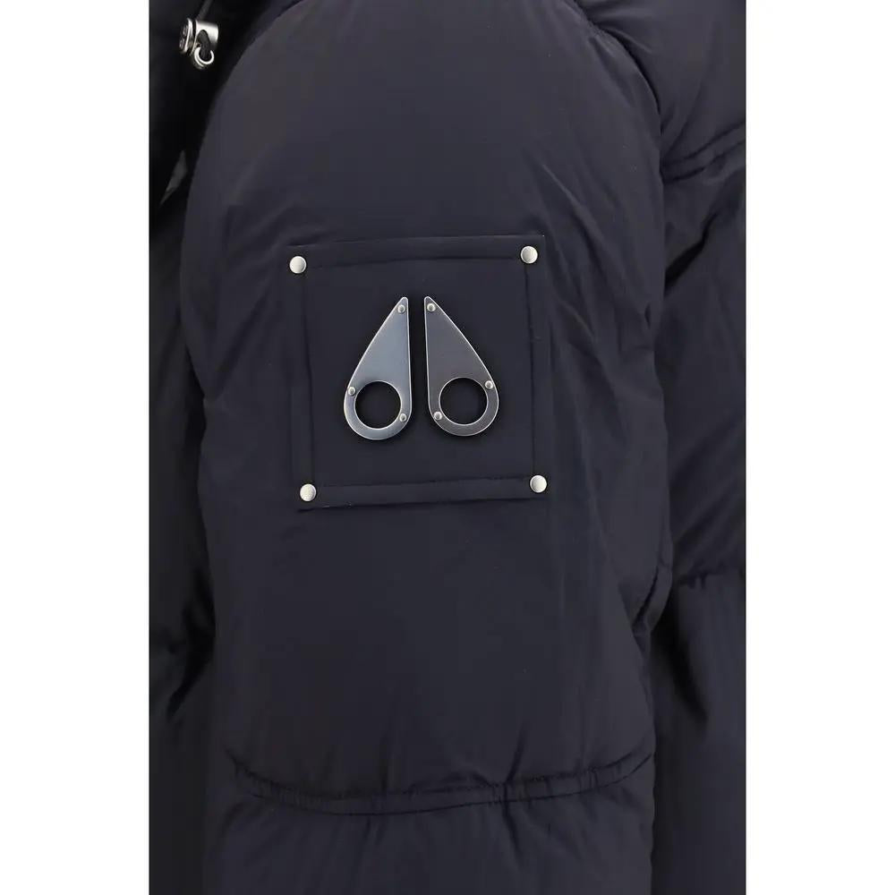 Moose Knuckles Black Nylon Full-Length Jacket