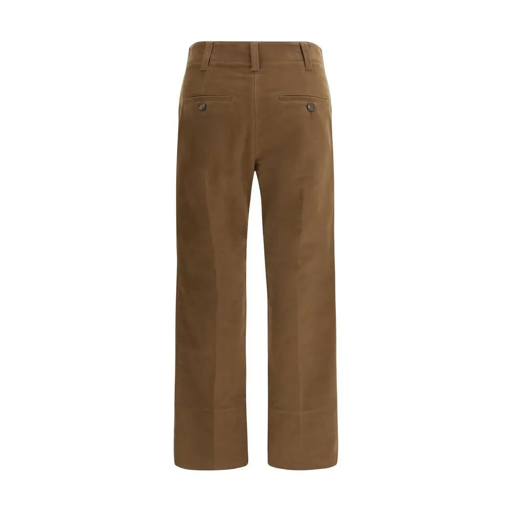 Pantalon décontracté Brunello Cucinelli en coton marron