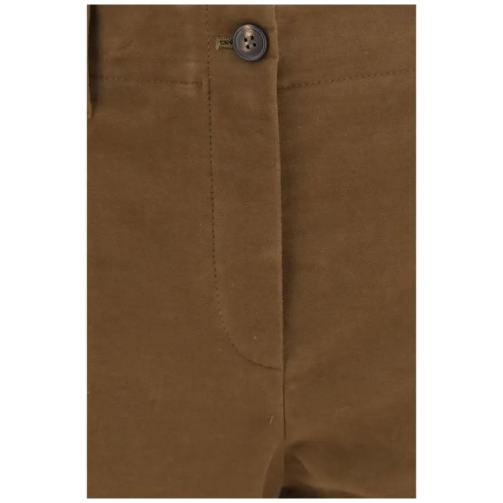 Pantalon décontracté Brunello Cucinelli en coton marron