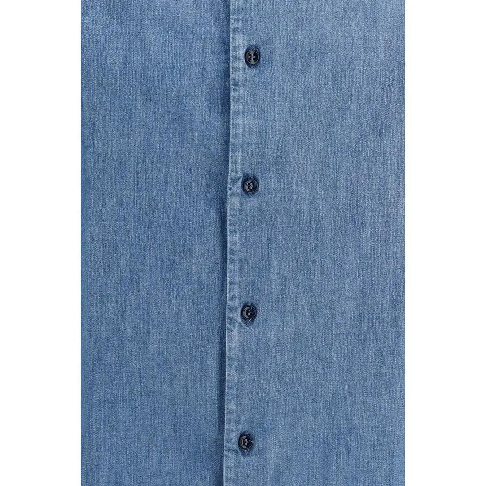 Brunello Cucinelli Blue Denim Shirt