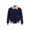 Veste longue Brunello Cucinelli en cachemire bleu