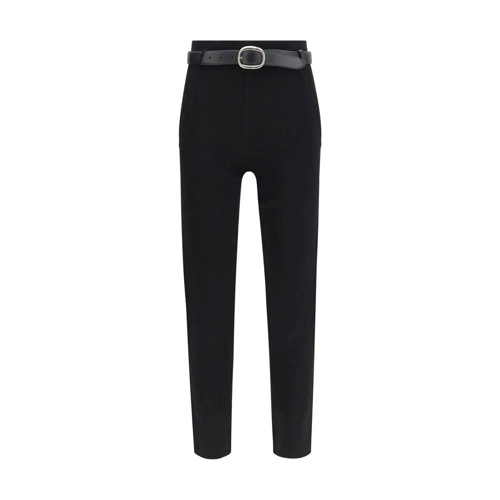 Self-Portrait Black Viscose Leggings