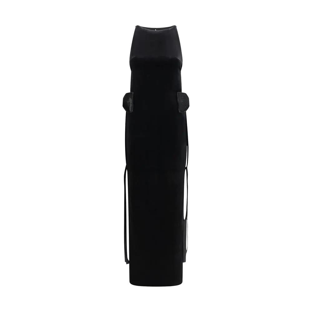 Self-Portrait Black Polyester Casual Dress