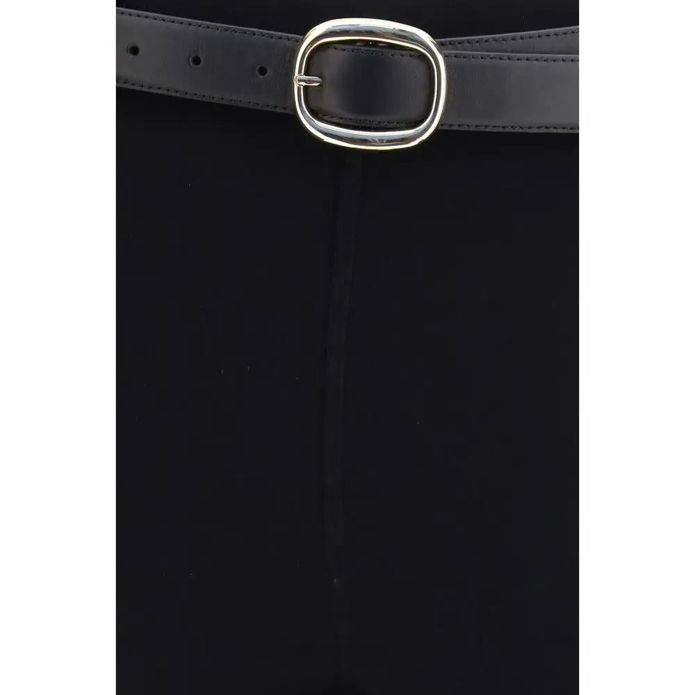 Self-Portrait Black Viscose Leggings