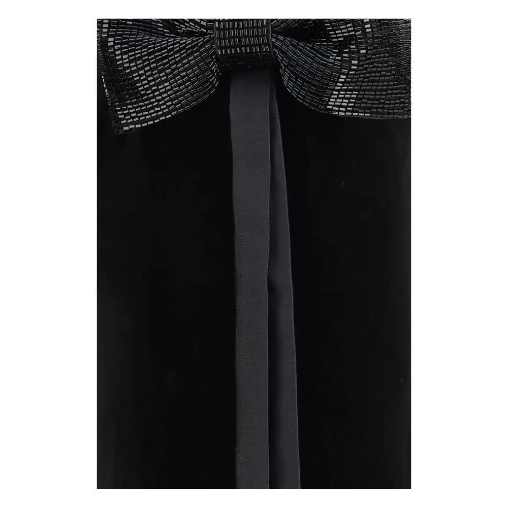 Self-Portrait Black Polyester Casual Dress