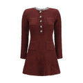 Self-Portrait Bordeaux Polyester Casual Dress