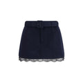 Self-Portrait Self-Portrait Blue Wool Oves Aries Bermuda Shorts