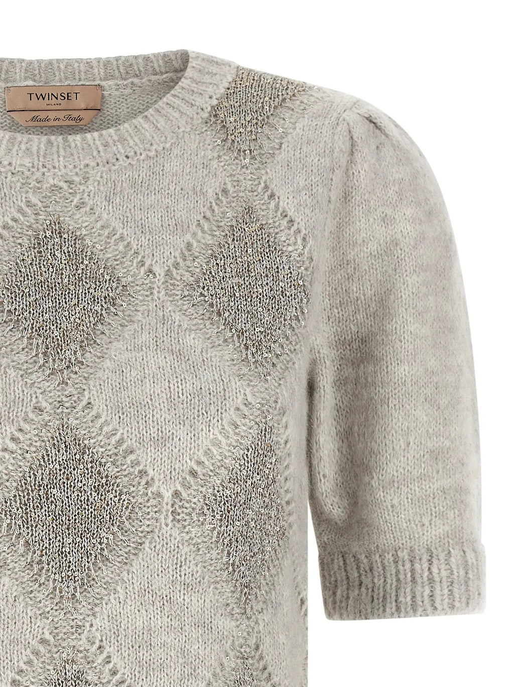 Gilet en marabout gris Twinset