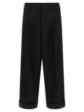 Pantalon court en laine noire Comme des Garçons