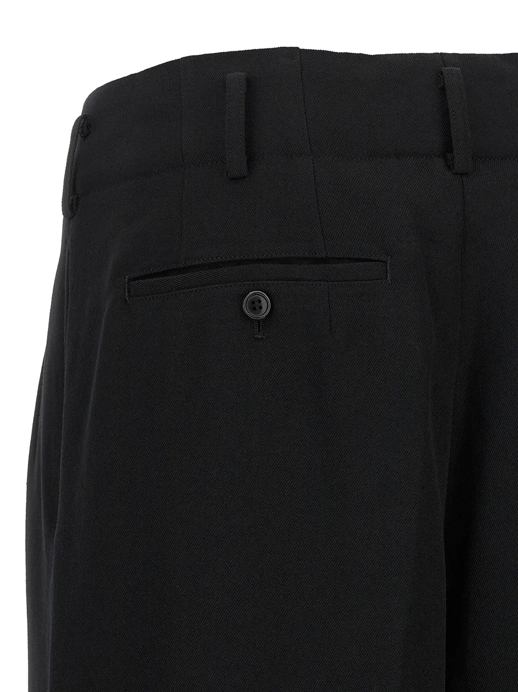 Pantalon court en laine noire Comme des Garçons