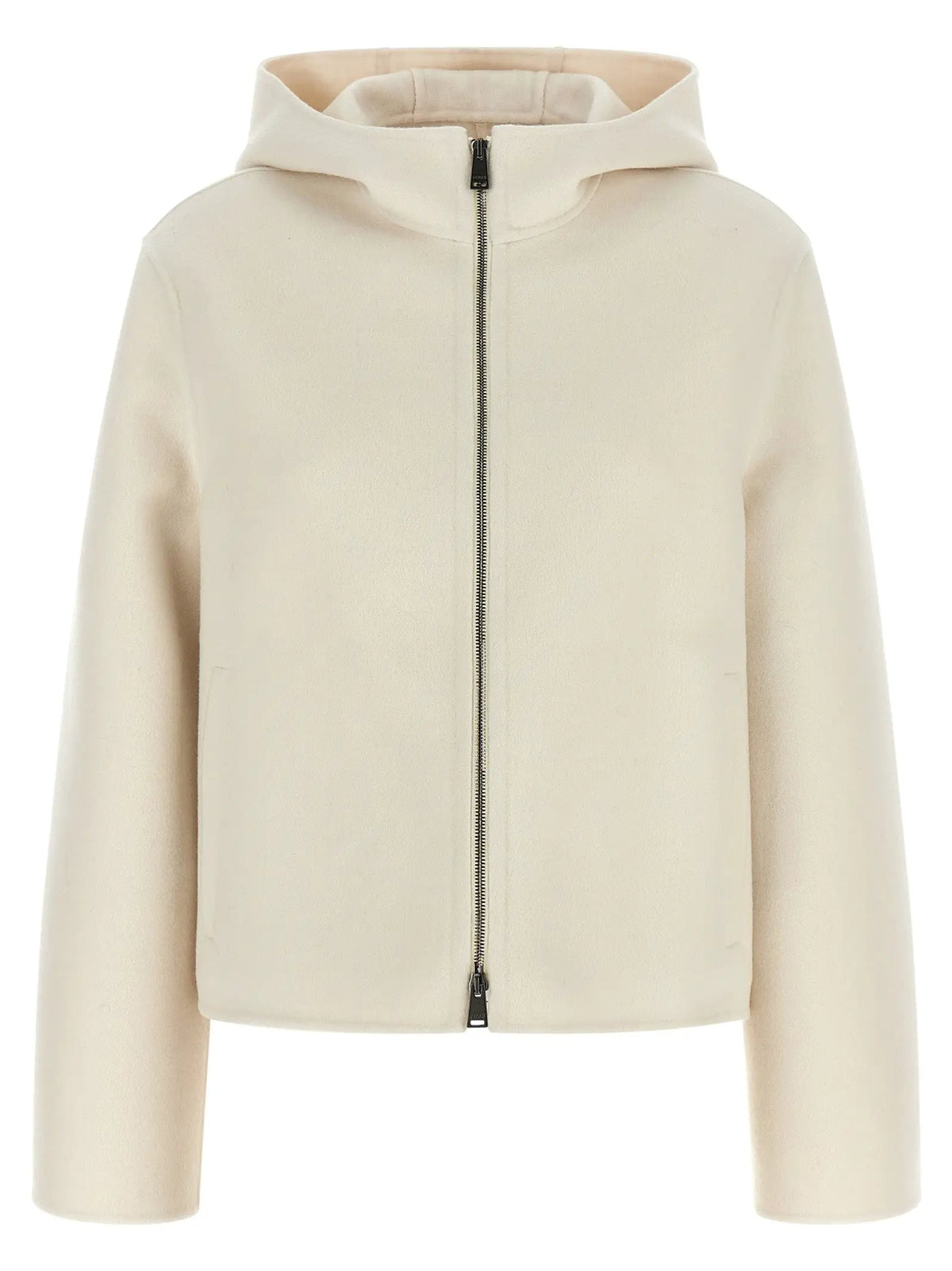 Fendi White Virgin Wool Full-Length Jacket