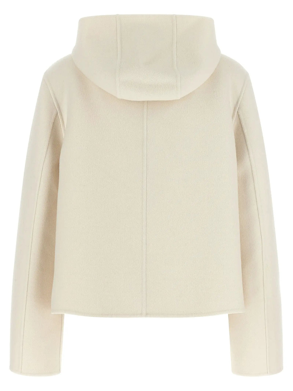 Fendi White Virgin Wool Full-Length Jacket