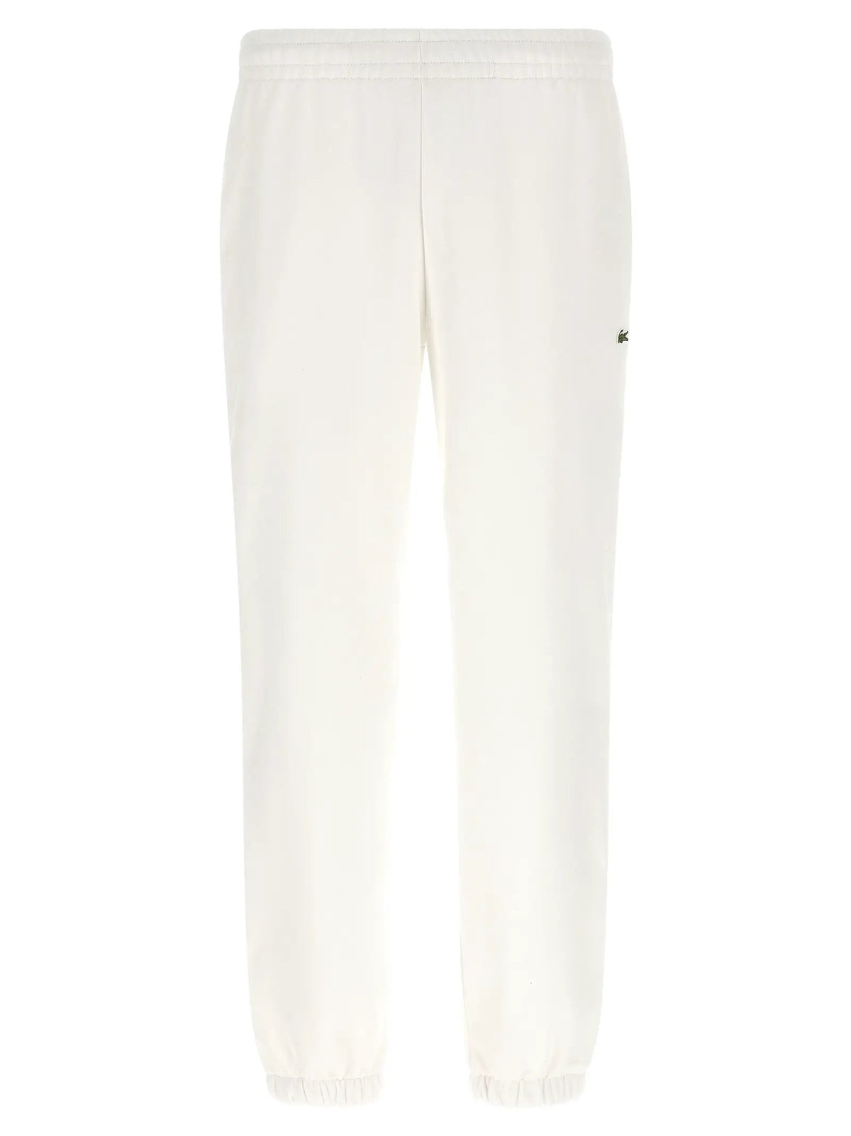 Lacoste White Cotton Joggers (Workout Pants)