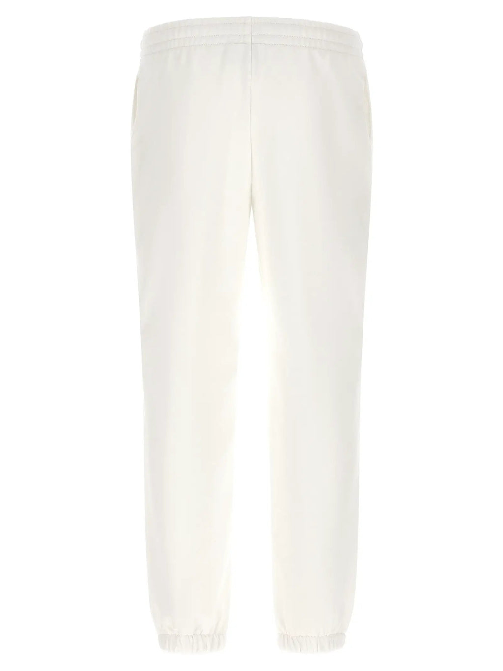 Lacoste White Cotton Joggers (Workout Pants)