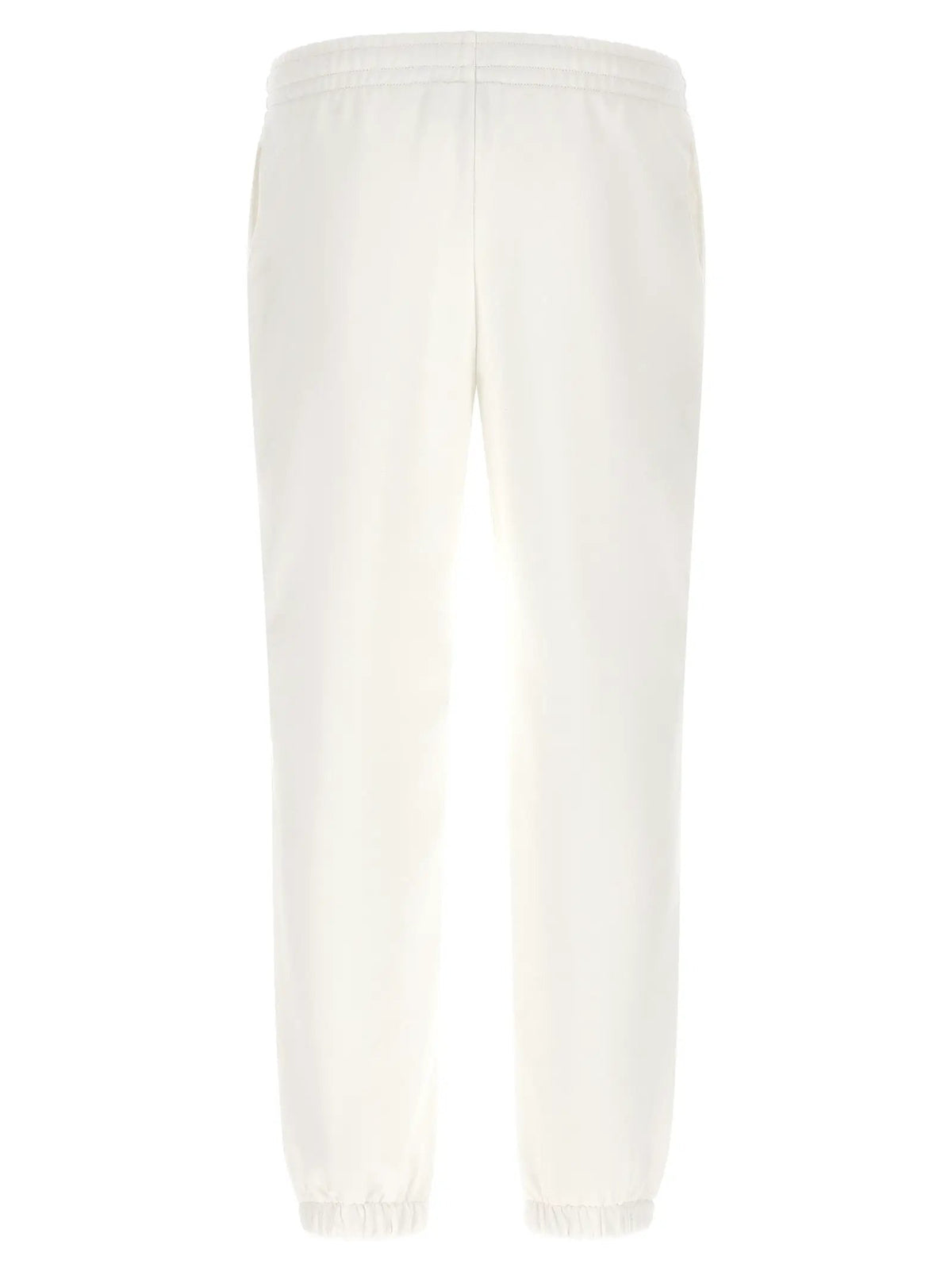 Lacoste White Cotton Joggers (Workout Pants)