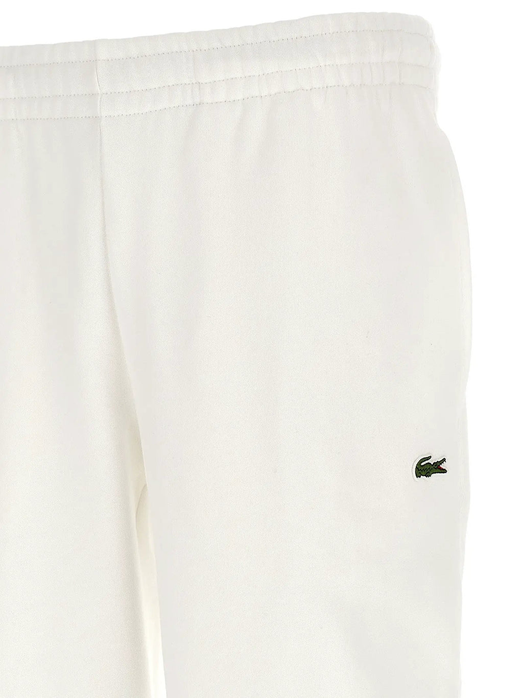 Lacoste White Cotton Joggers (Workout Pants)