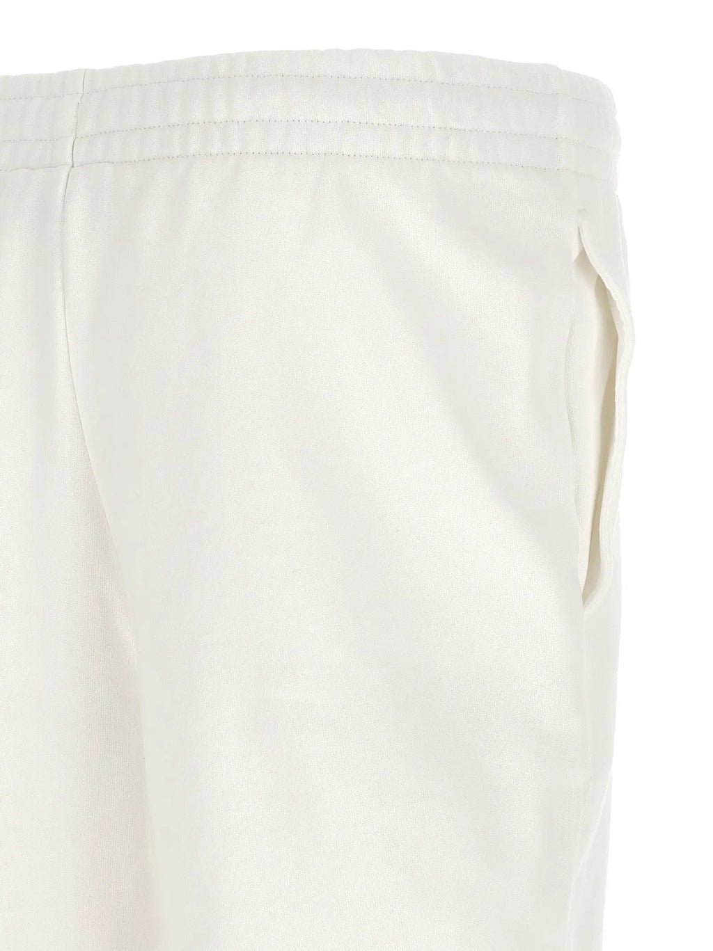 Lacoste White Cotton Joggers (Workout Pants)
