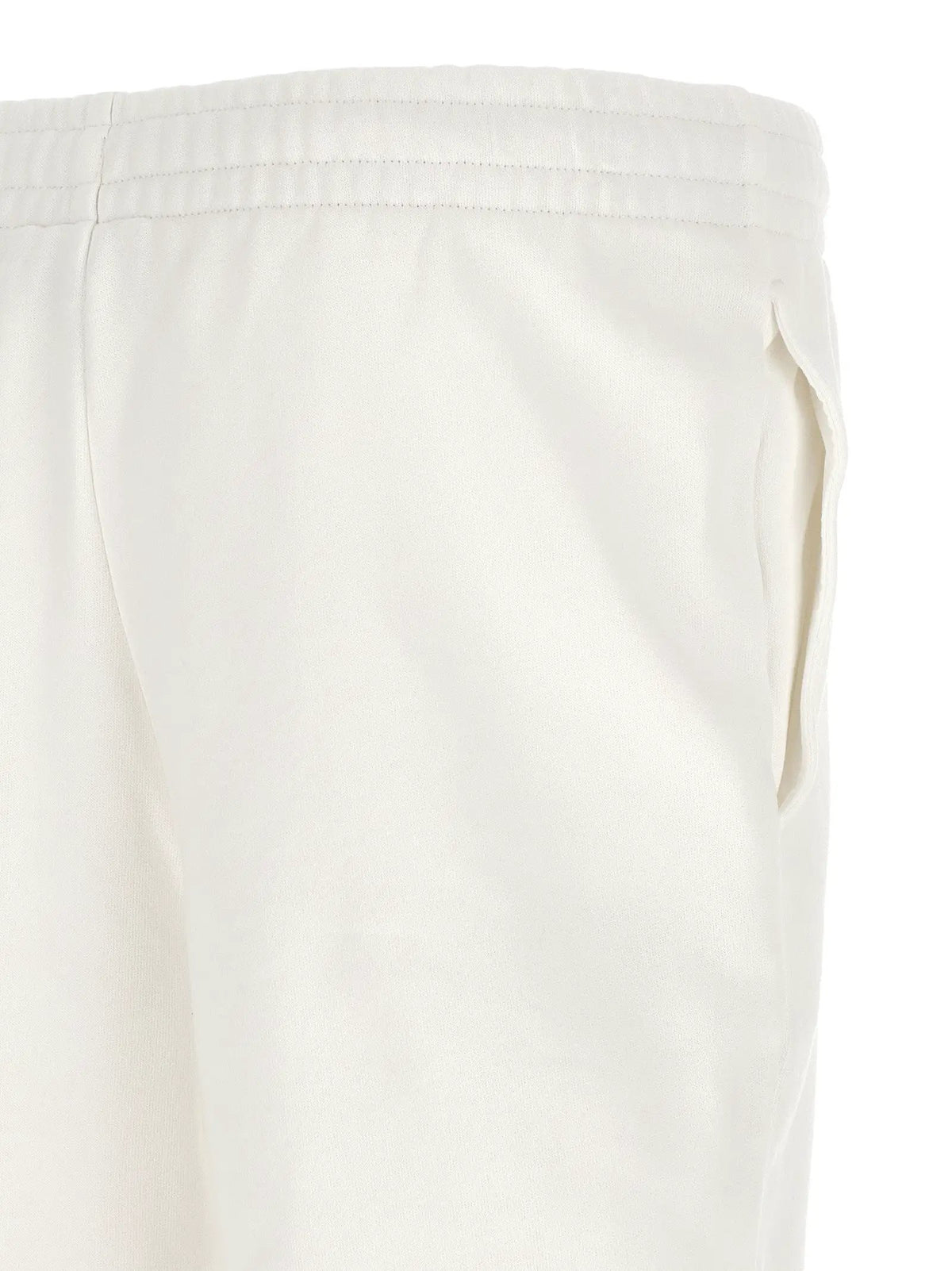Lacoste White Cotton Joggers (Workout Pants)