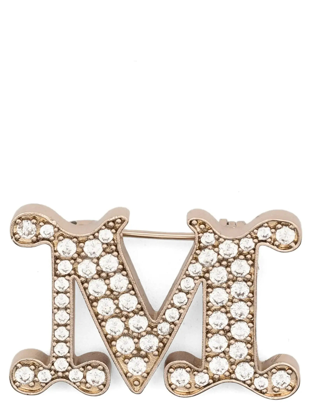Broche en métal doré Max Mara