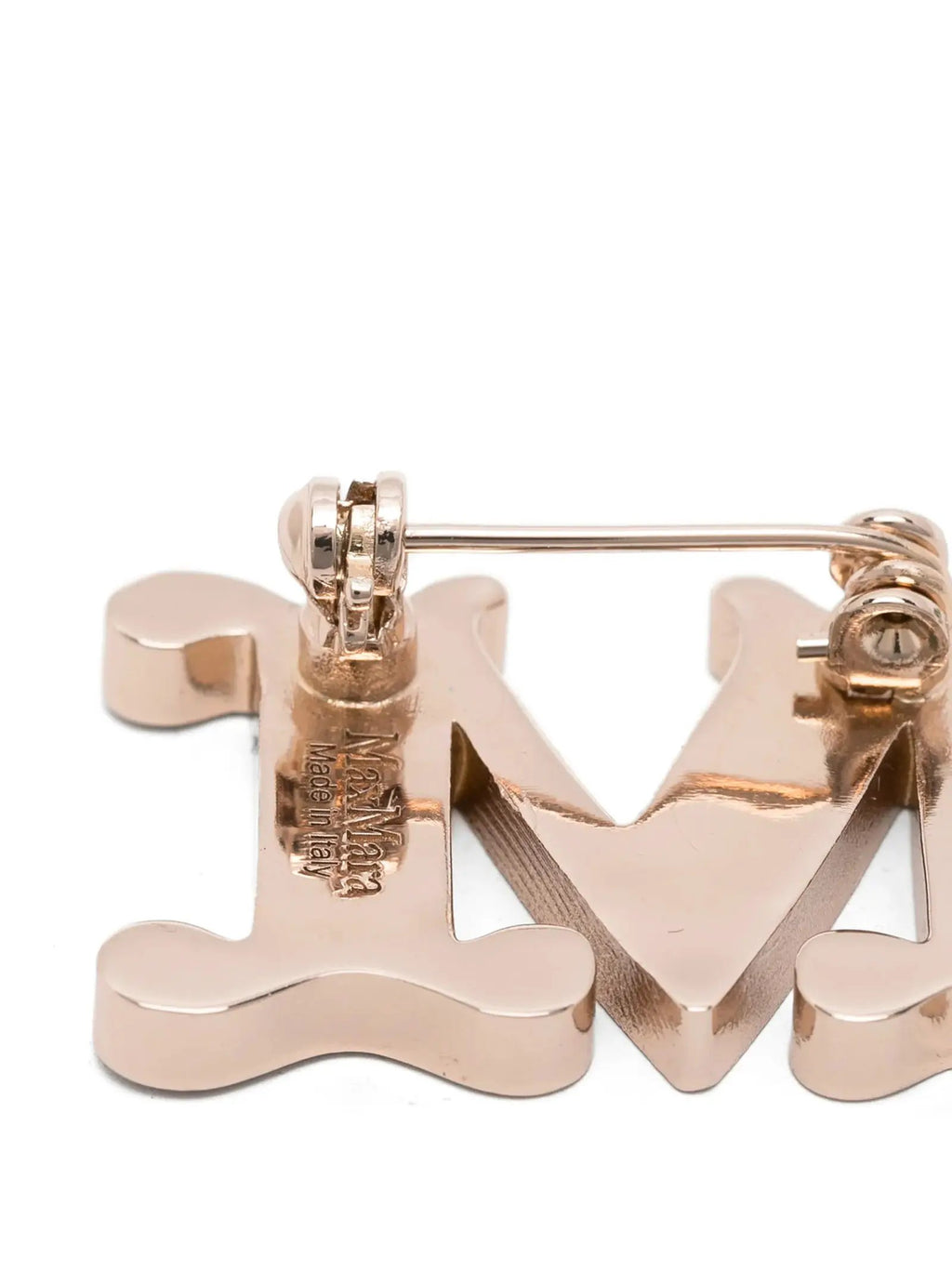 Broche en métal doré Max Mara