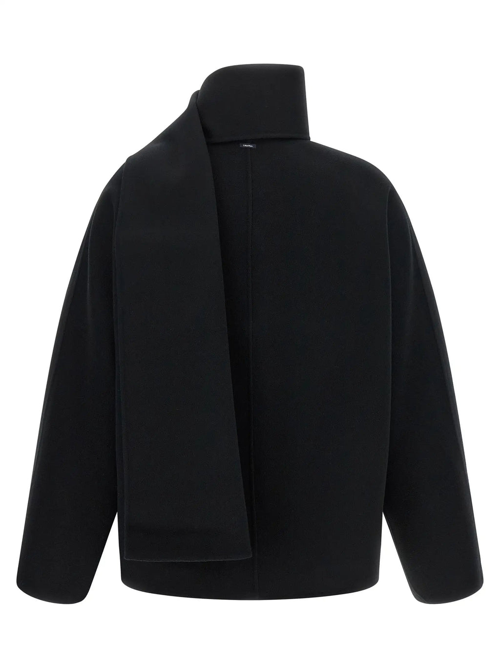 'S Max Mara Black Wool Full-Length Jacket
