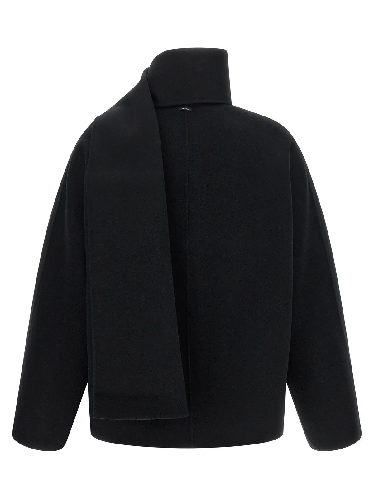 'S Max Mara Black Wool Full-Length Jacket