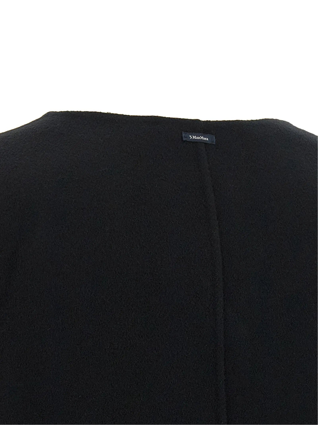 'S Max Mara Black Wool Full-Length Jacket