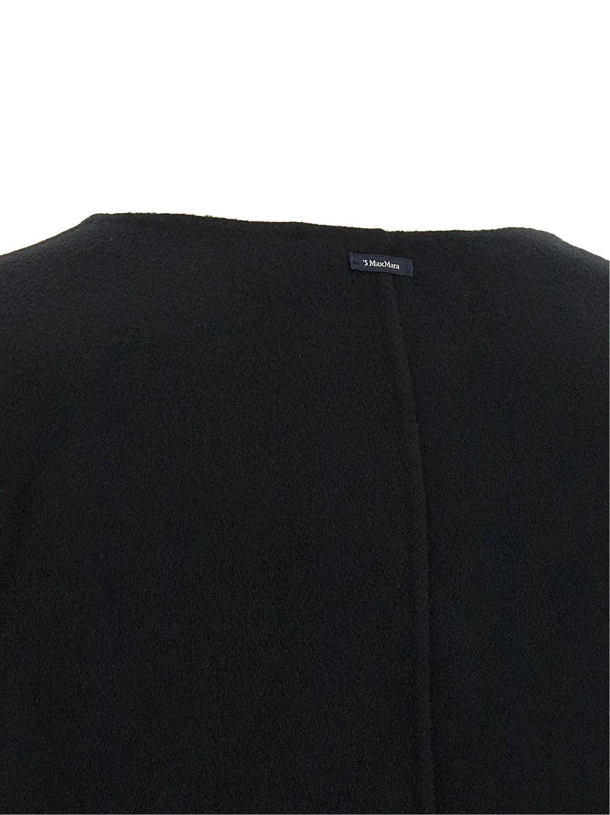 'S Max Mara Black Wool Full-Length Jacket