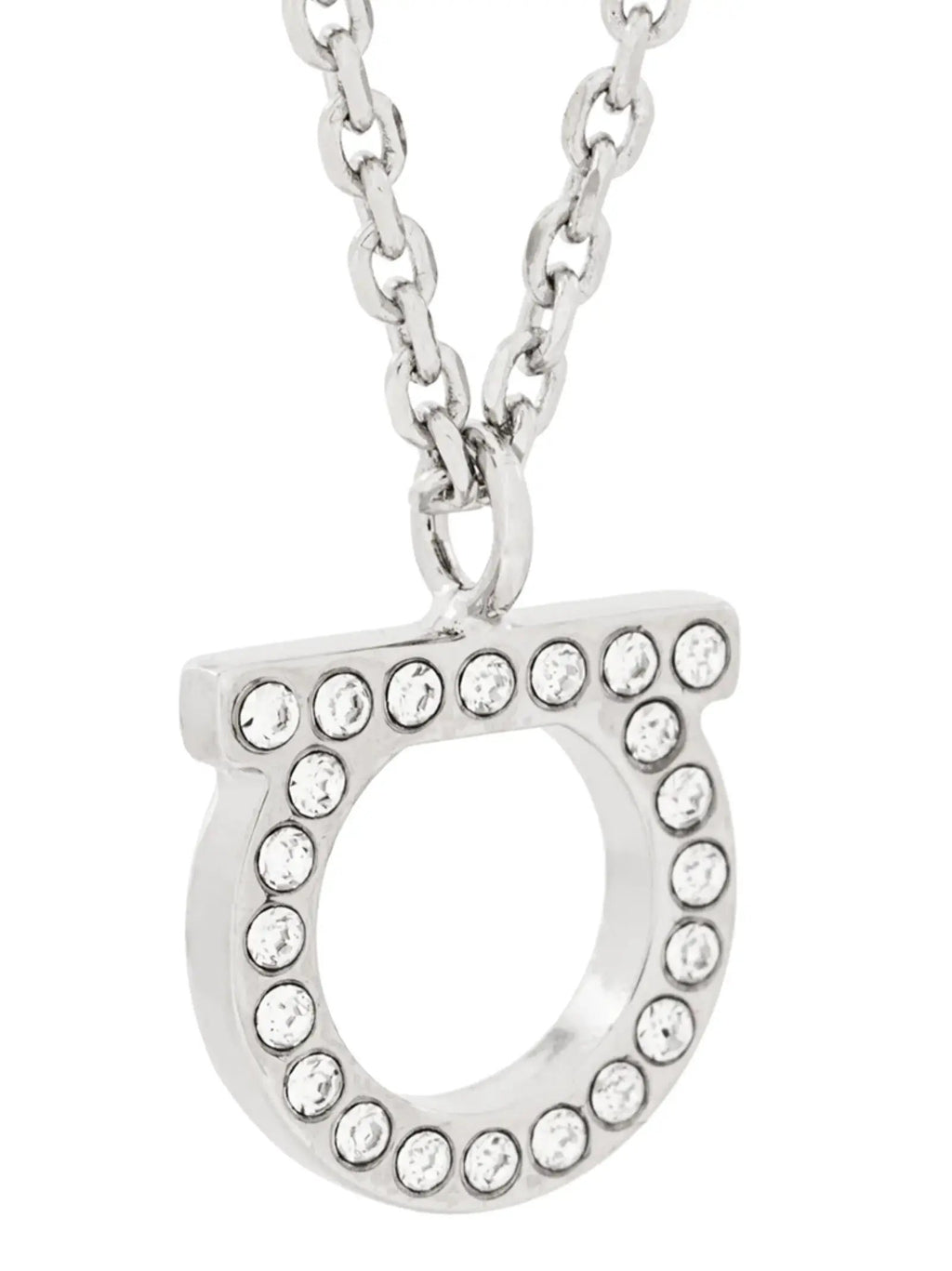 Ferragamo Silver Brass Necklace