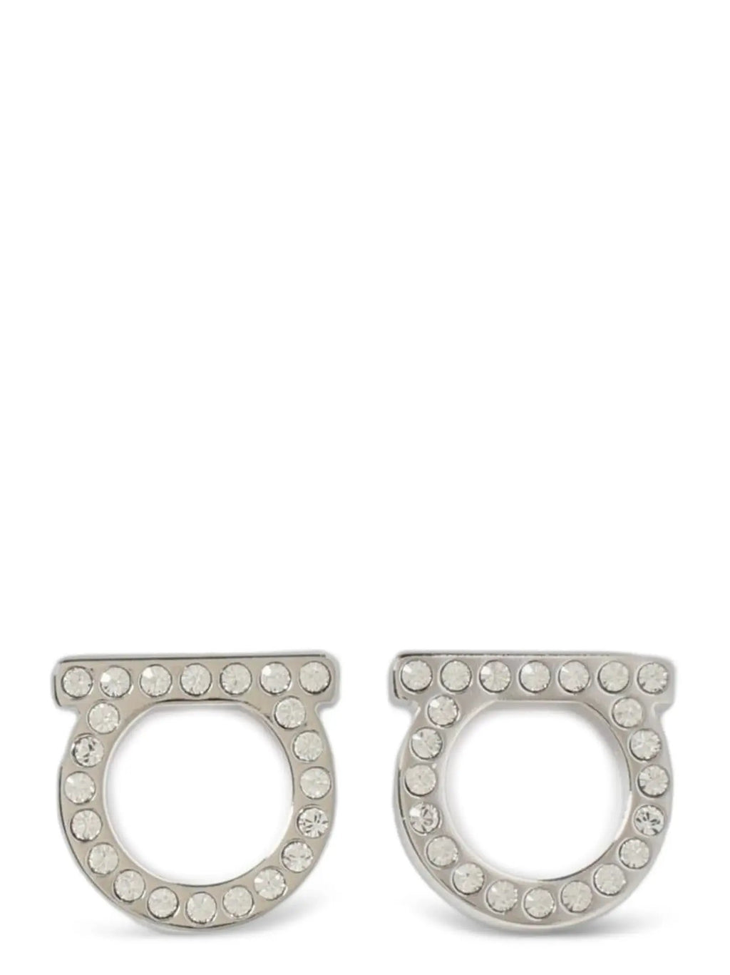 Boucles d'oreilles Ferragamo en laiton argenté