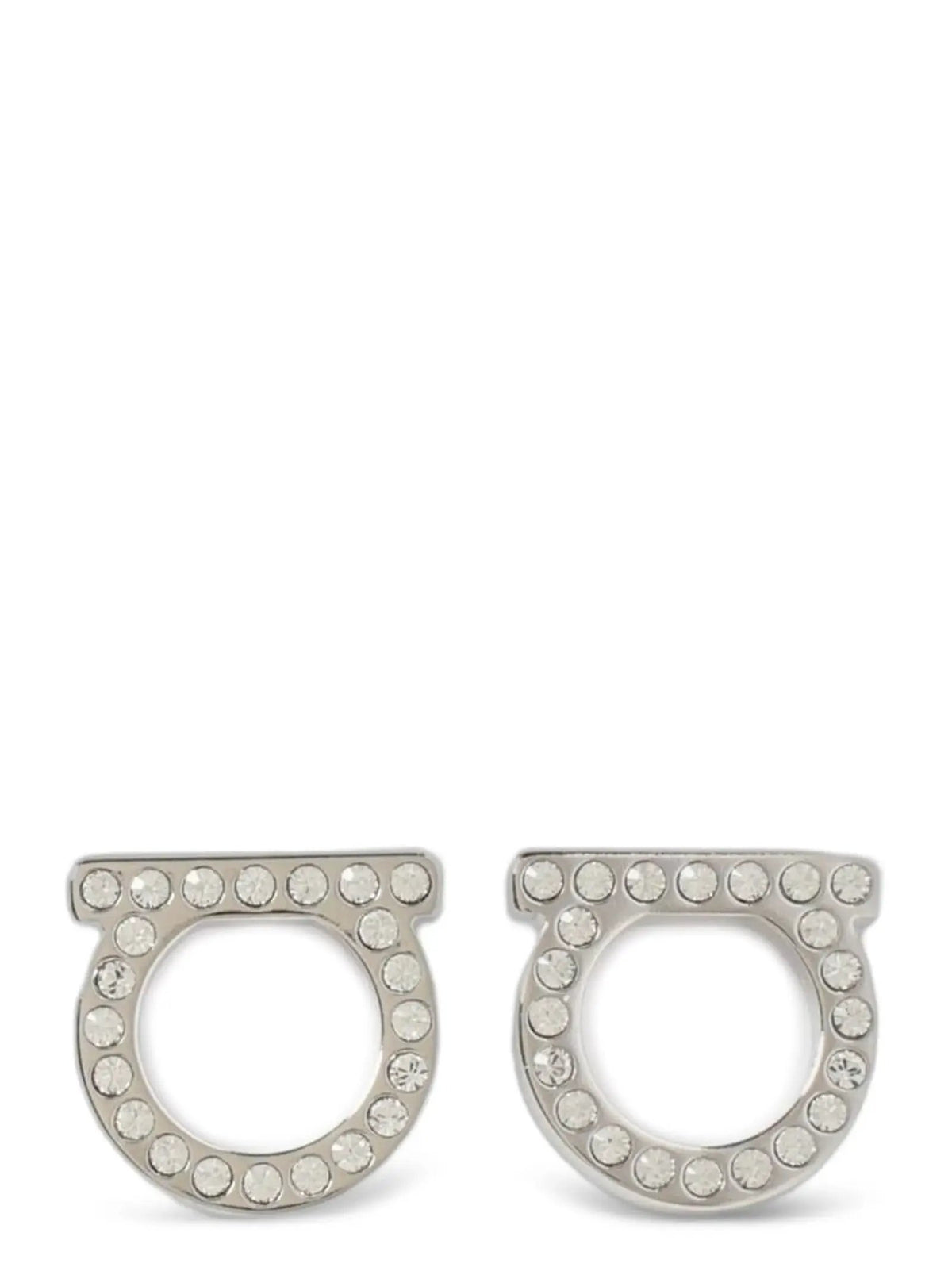 Boucles d'oreilles Ferragamo en laiton argenté
