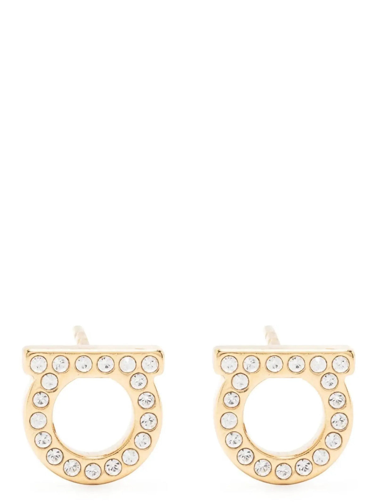 Ferragamo Gold Brass Earrings