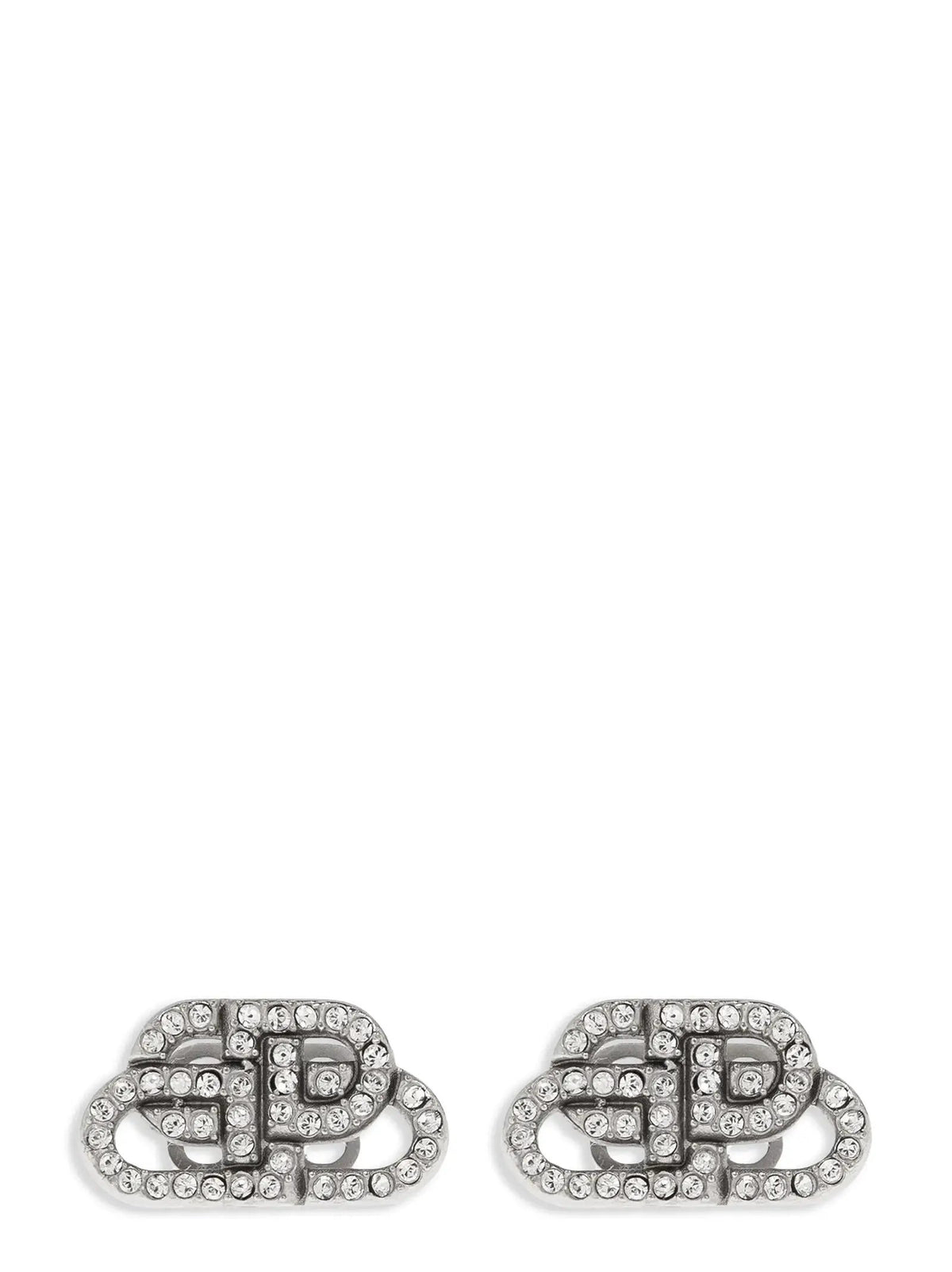 Boucles d'oreilles Balenciaga en laiton argenté