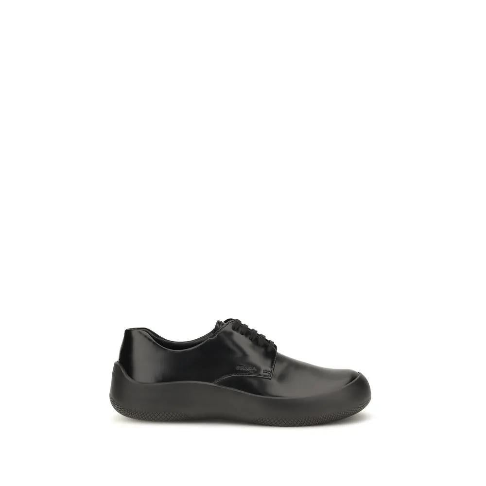 Baskets Prada en cuir de veau noir Bos Taurus