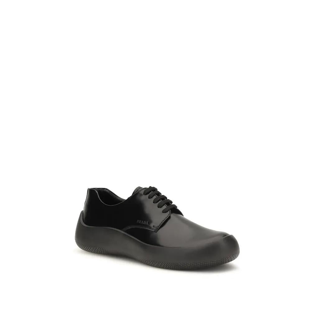 Baskets Prada en cuir de veau noir Bos Taurus