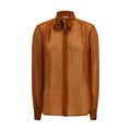 Lardini Brown Viscose Blouse