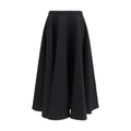 Lardini Black Wool Oves Aries Midi Skirt